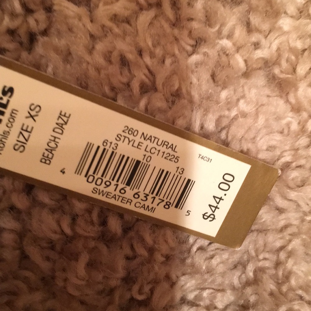 NWT Lauren Conrad crochet sweater tank top xs - Picture 5 of 9